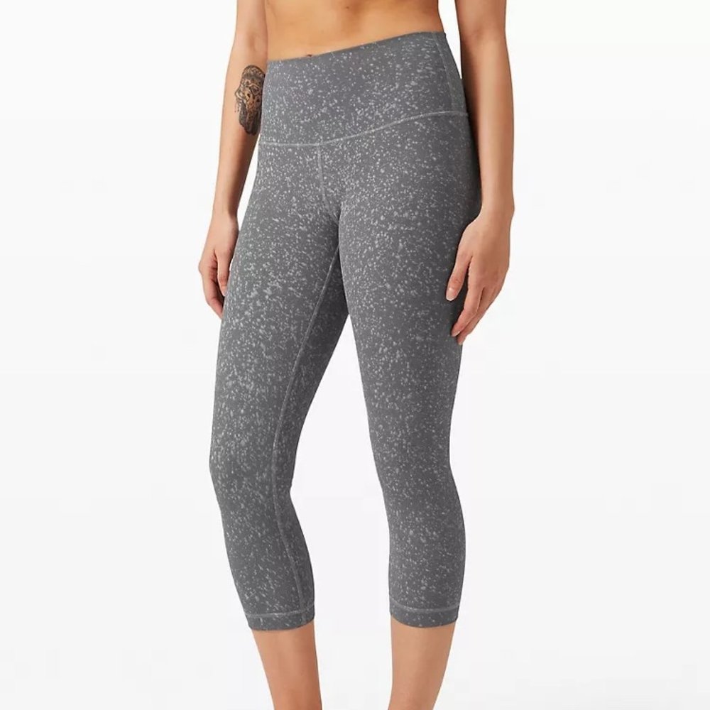 Lululemon Wunder Under High-Rise Crop Tight 21" Washed Asphalt Grey 14
